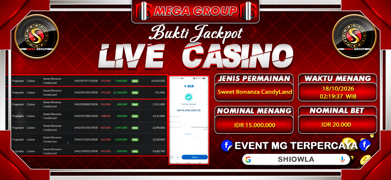 Bukti JP situs Shiowla hari Minggu, 18 Oktober 2026